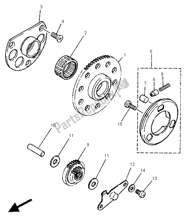 Tutte le parti per il Frizione Di Avviamento del Yamaha TDR 125 1995