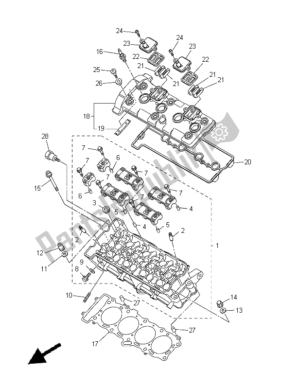 Wszystkie części do G? Owica Cylindra Yamaha FZ8 NA 800 2014