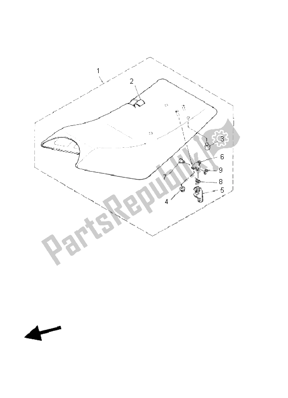 All parts for the Seat of the Yamaha YFM 125 Breeze 2003