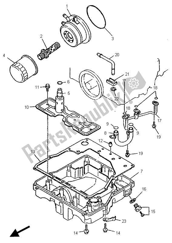 Toutes les pièces pour le Nettoyant Huile du Yamaha YZF 750R 1996