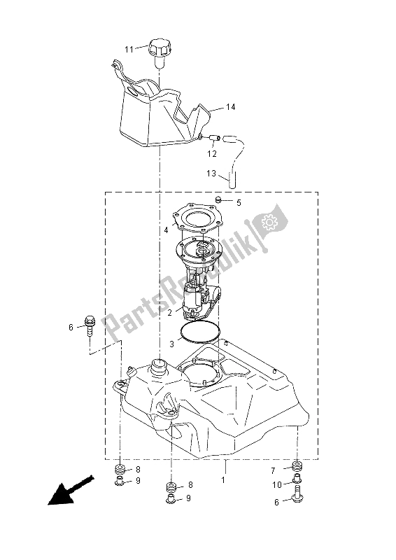 Tutte le parti per il Serbatoio Di Carburante del Yamaha YP 250R 2015