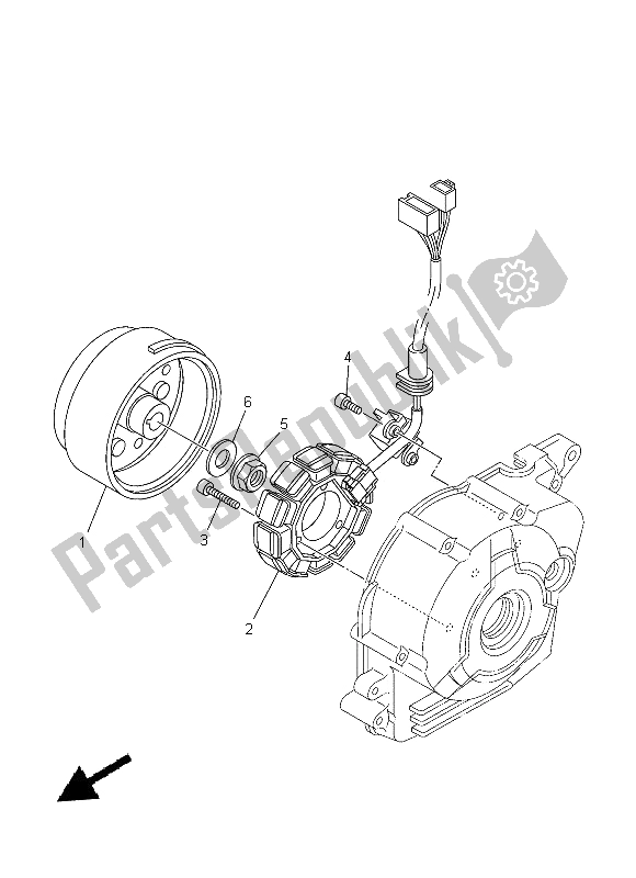Todas las partes para Generador de Yamaha TT R 110E 2014