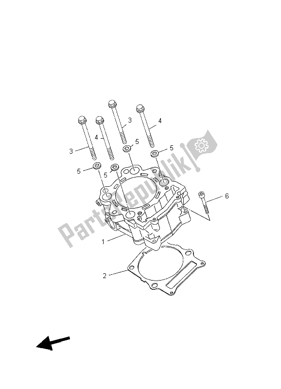 Alle onderdelen voor de Cilinder van de Yamaha XT 660R 2006