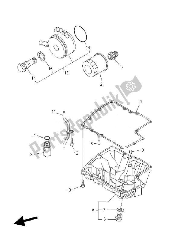 Tutte le parti per il Filtro Olio del Yamaha FZ1 SA Fazer 1000 2010