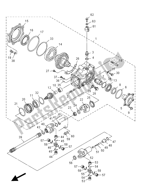 Todas las partes para Eje De Accionamiento de Yamaha VMX 17 1700 2012