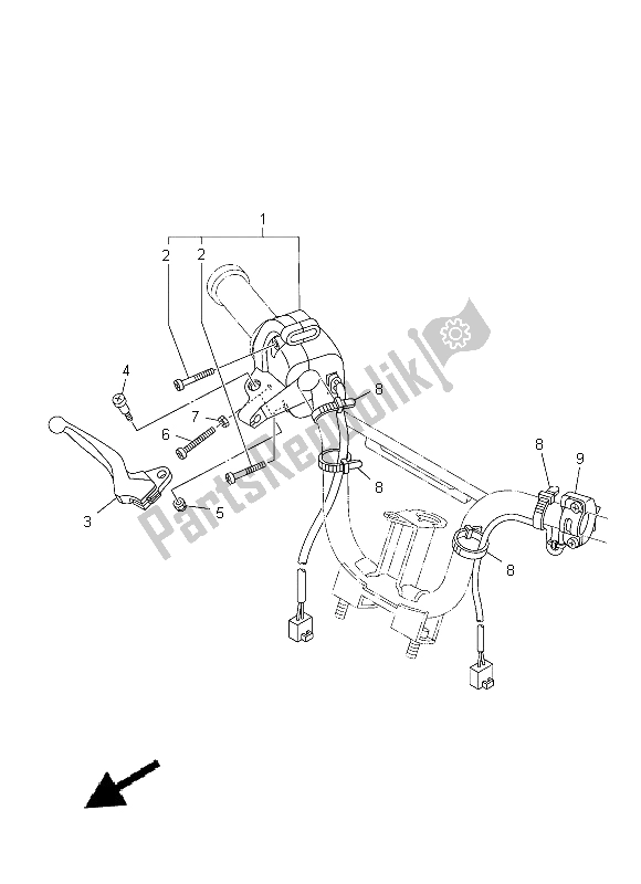 Todas las partes para Interruptor De Palanca Y Palanca de Yamaha TT R 50E 2015