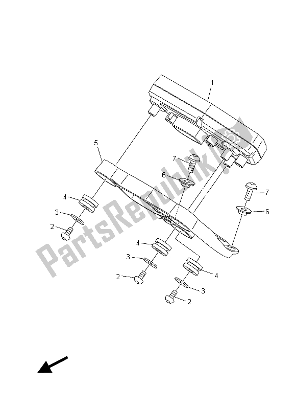 All parts for the Meter of the Yamaha MT 09 900 2015