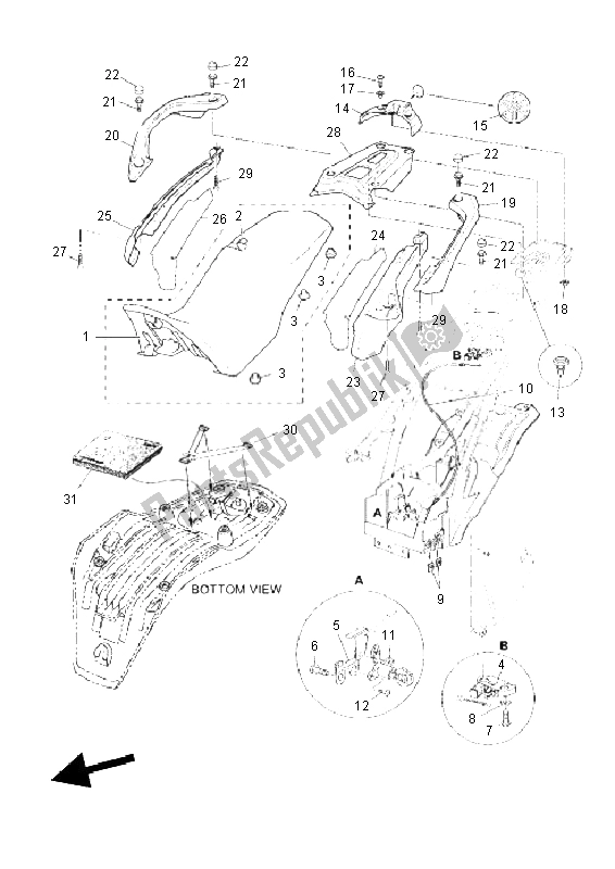 All parts for the Seat of the Yamaha XT 660 ZA Tenere SE 2011