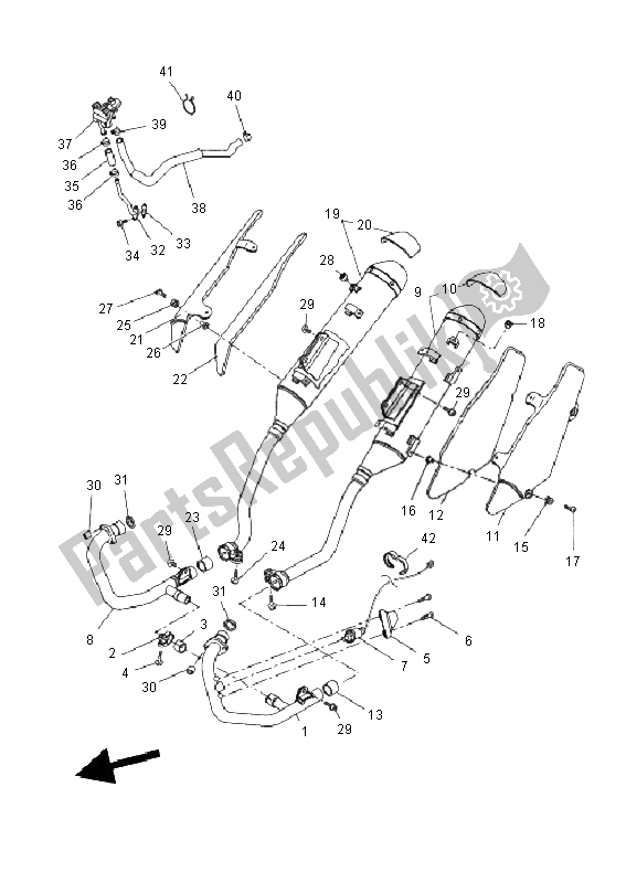 Wszystkie części do Wydechowy Yamaha XT 660X 2011