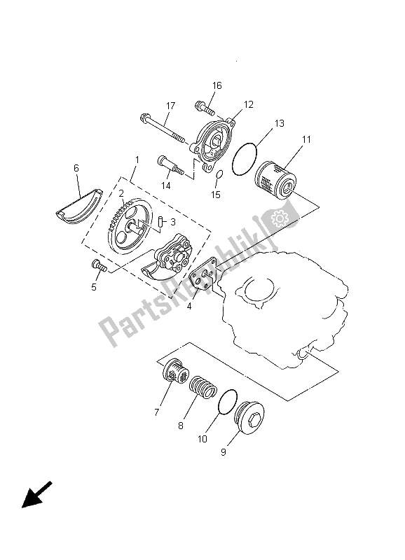 Toutes les pièces pour le La Pompe à Huile du Yamaha TW 125 2001