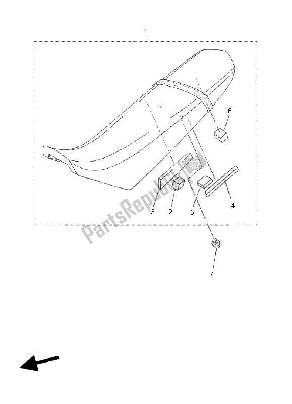 Wszystkie części do Siedzenie Yamaha WR 250R 2008