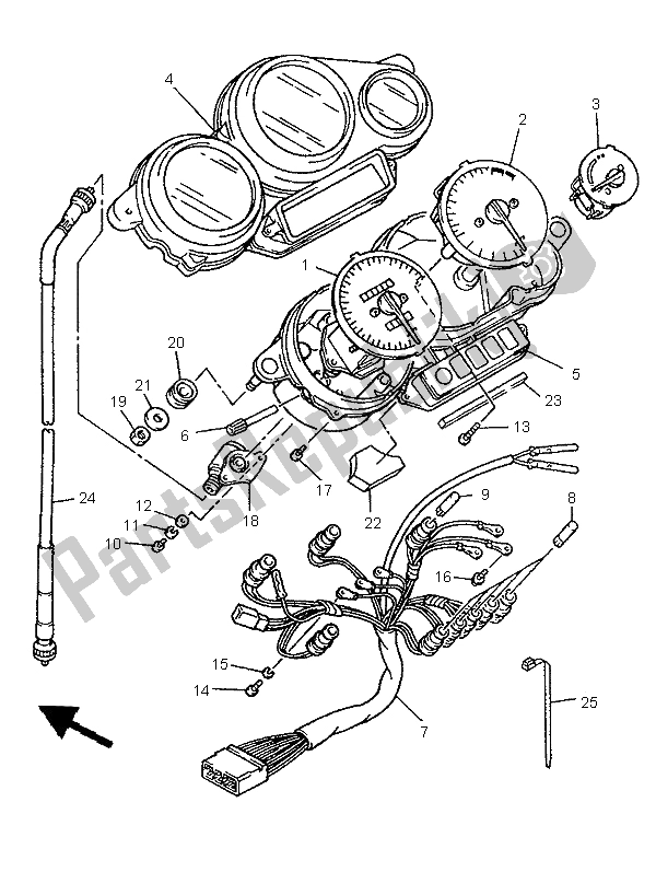 Tutte le parti per il Metro del Yamaha YZF 1000R Thunderace 1997