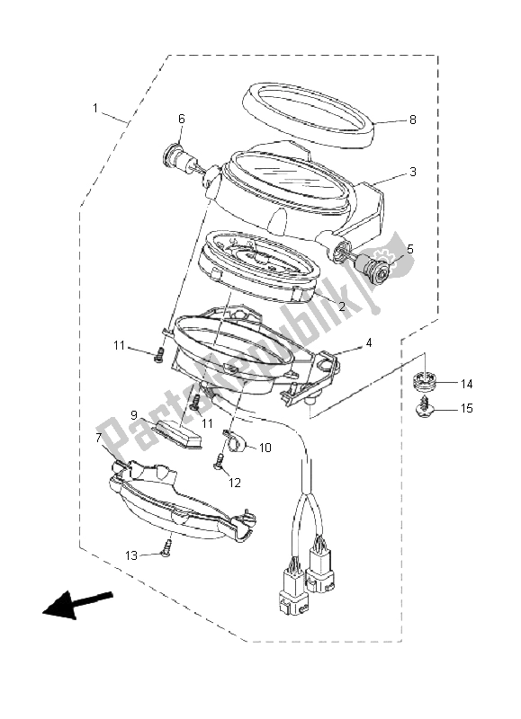 All parts for the Meter of the Yamaha MT 01 5 YU3 1670 2006