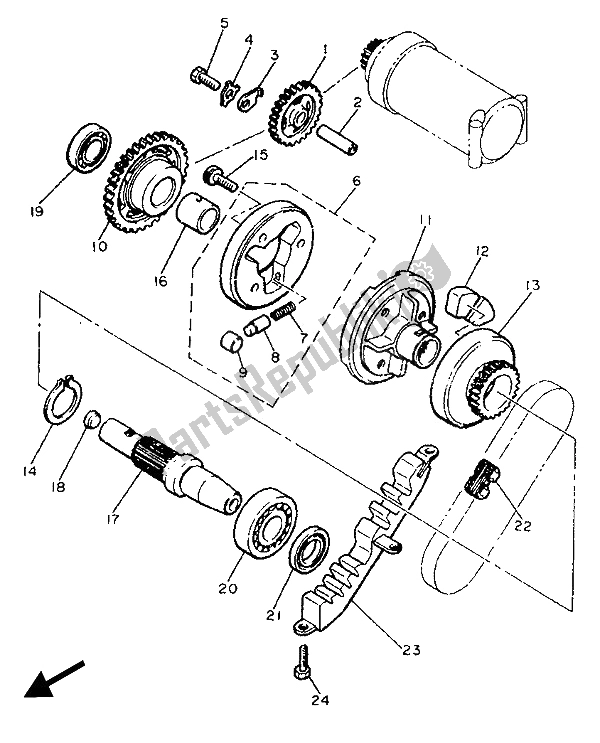 Toutes les pièces pour le Entrée du Yamaha XJ 900F 1989