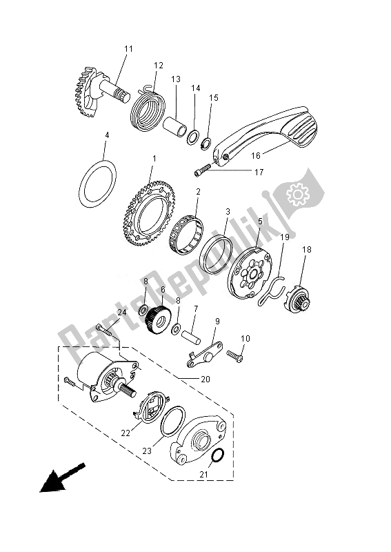 Toutes les pièces pour le Entrée du Yamaha CW 50N 2013