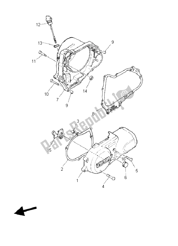 Todas las partes para Tapa Del Cárter 1 de Yamaha YFM 80R 2003