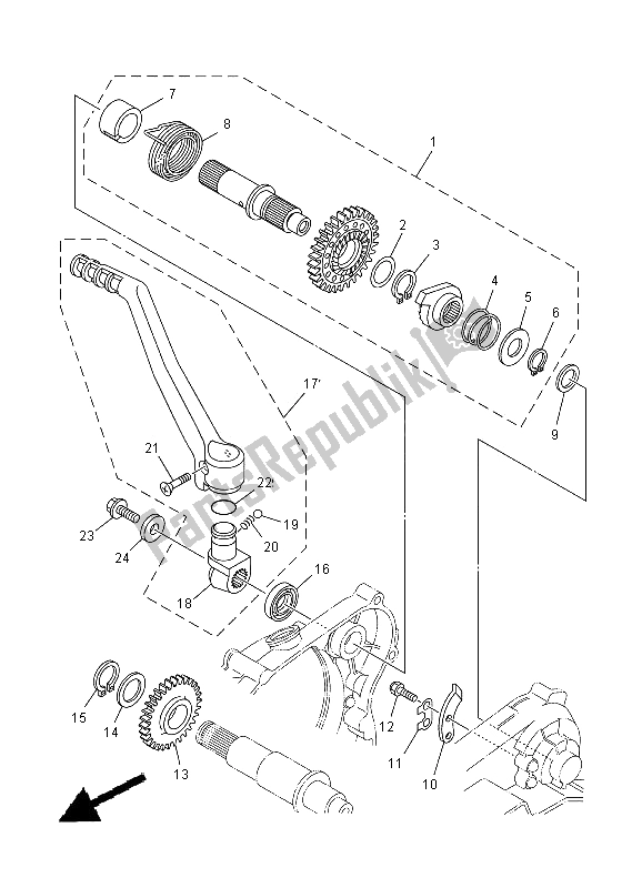 Todas las partes para Inicio de Yamaha YZ 250 2000