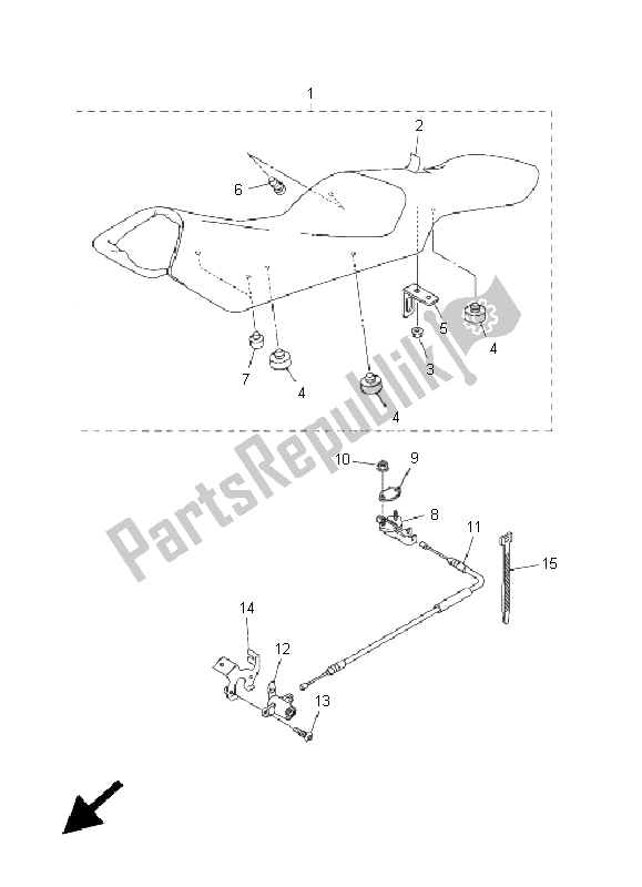 Todas las partes para Asiento de Yamaha FZ6 NS 600 2005