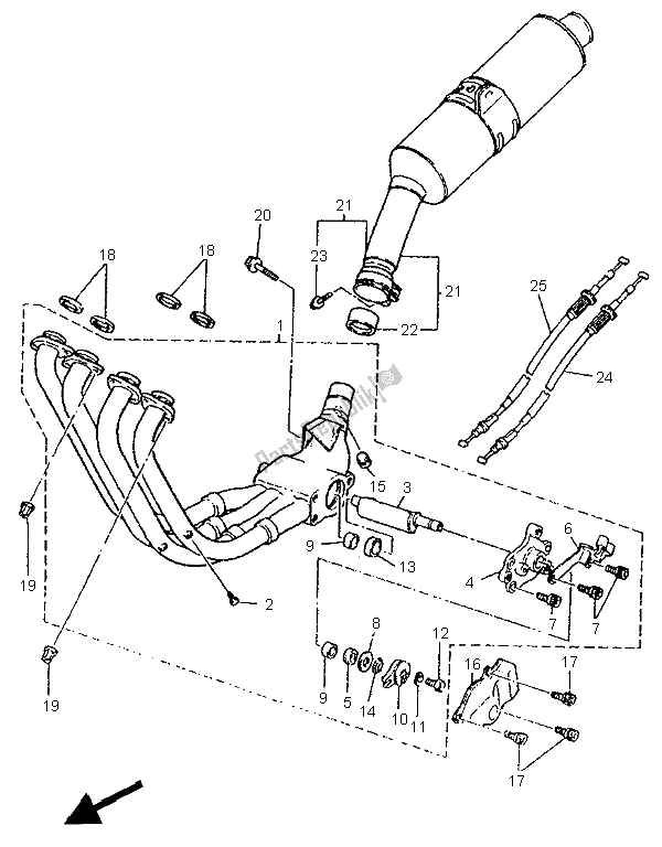 Wszystkie części do Wydechowy Yamaha YZF 750R 1995