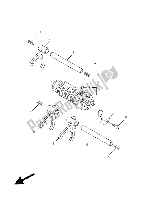 Toutes les pièces pour le Came Et Fourchette De Changement De Vitesse du Yamaha YZF R1 1000 2000