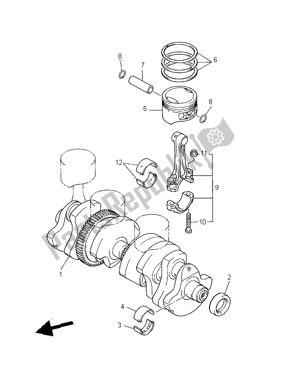 Tutte le parti per il Albero Motore E Pistone del Yamaha XJ 900S Diversion 2002