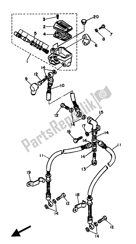 Todas las partes para Cilindro Maestro Delantero de Yamaha FZ 750 1986