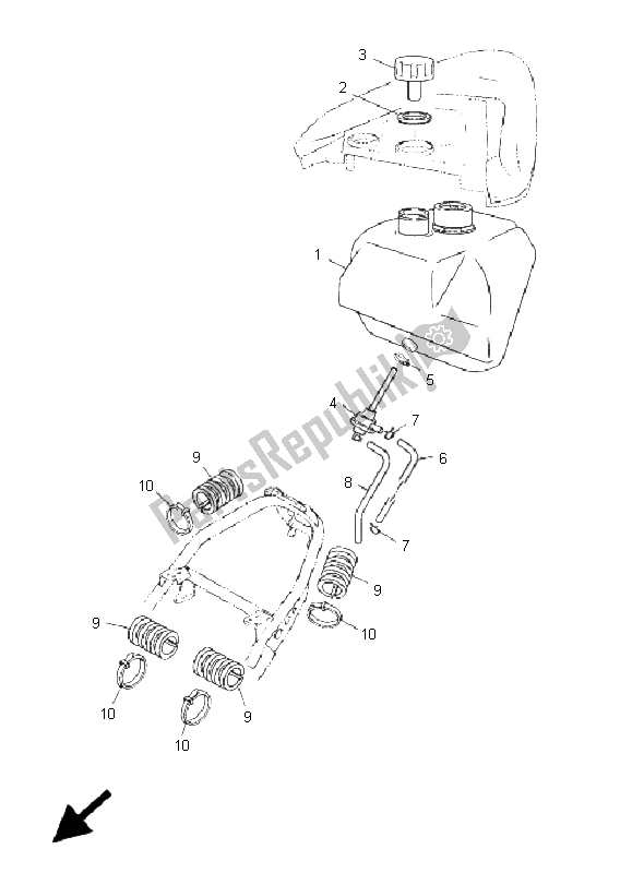 Tutte le parti per il Serbatoio Di Carburante del Yamaha CS 50R AC JOG 2009