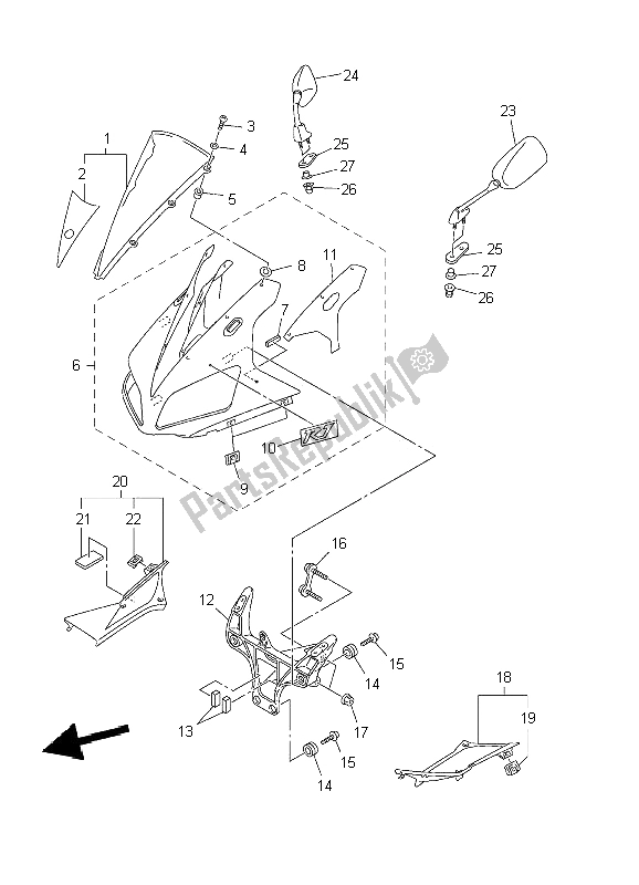 Wszystkie części do Os? Ona 1 Yamaha YZF R1 1000 2002