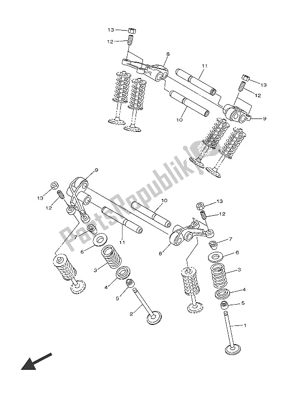 Tutte le parti per il Valvola del Yamaha XVS 950 CU 2016
