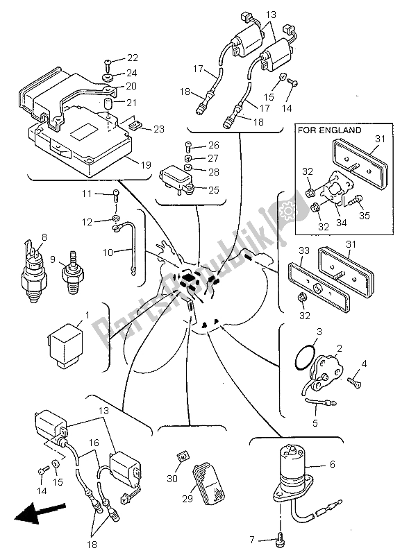 Todas las partes para Eléctrico 1 de Yamaha V MAX 12 1200 1997