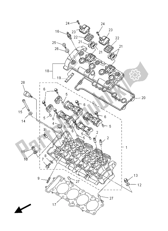 Toutes les pièces pour le Culasse du Yamaha FZ1 S 1000 2012