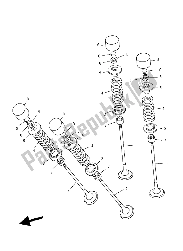 Wszystkie części do Zawór Yamaha FZ8 NA 800 2012