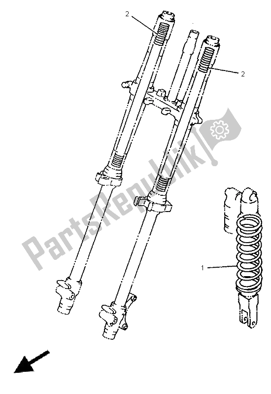 Toutes les pièces pour le Alterné (châssis) du Yamaha YZ 80 LW 1996