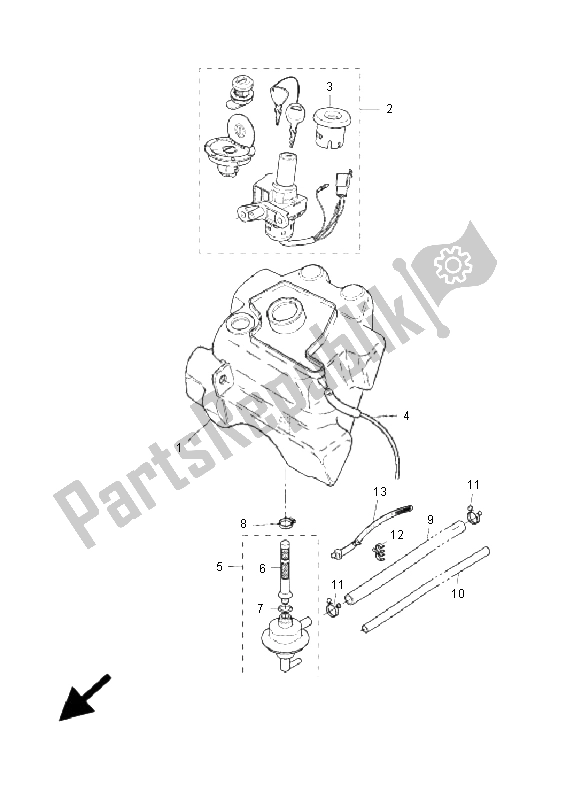 Tutte le parti per il Serbatoio Di Carburante del Yamaha YQ 50L Aerox Replica 2005