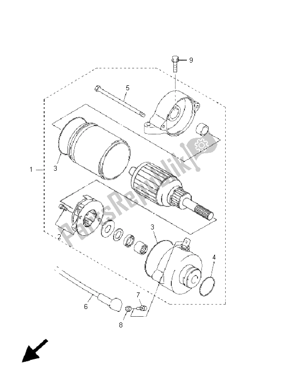 Todas las partes para Motor De Arranque de Yamaha FJR 1300 2001