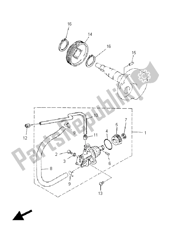Todas las partes para Bomba De Aceite de Yamaha YN 50R Neos 2008