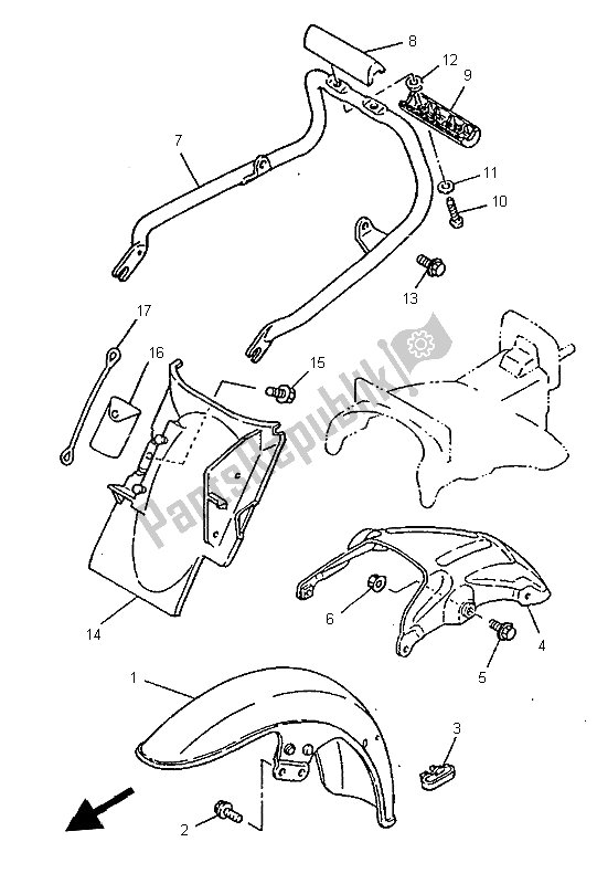 All parts for the Fender of the Yamaha SR 125 1997