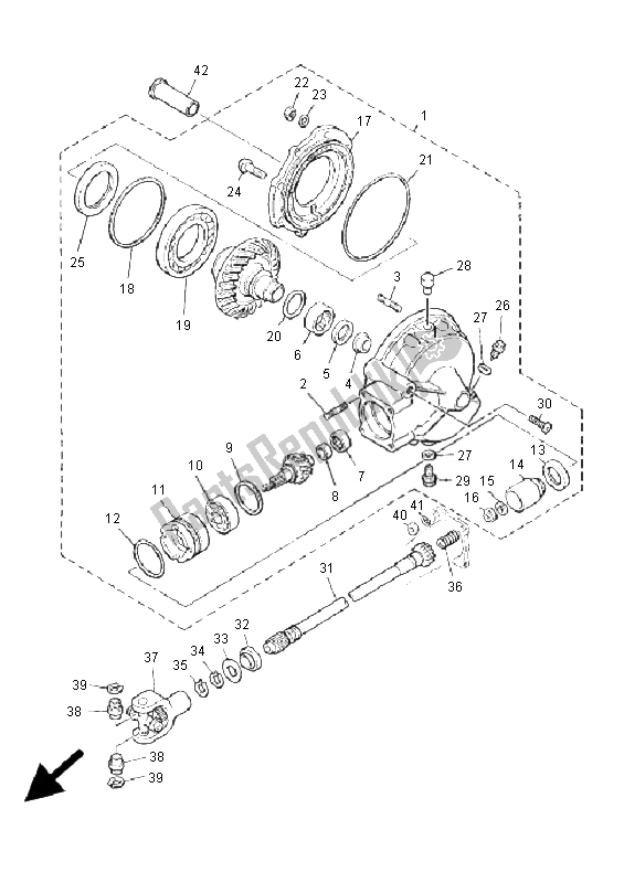 All parts for the Drive Shaft of the Yamaha XJ 900S Diversion 2001