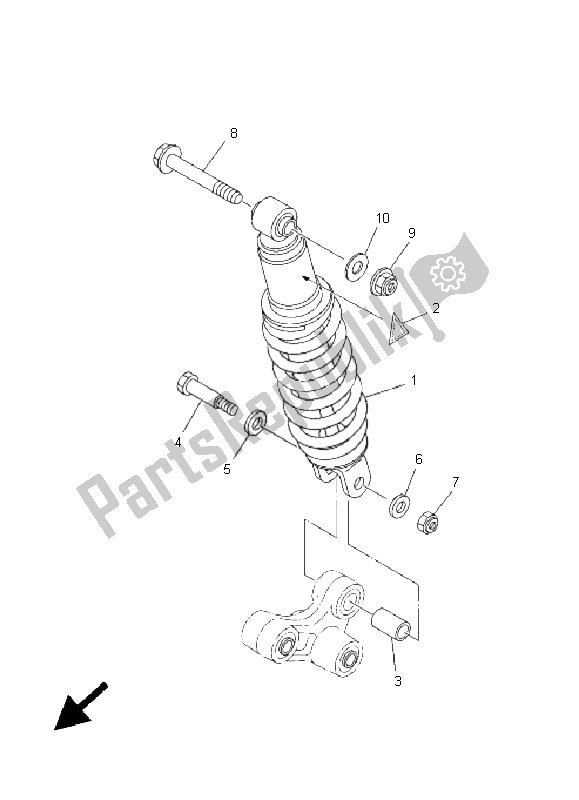 Wszystkie części do Tylne Zawieszenie Yamaha XG 250 Tricker 2005