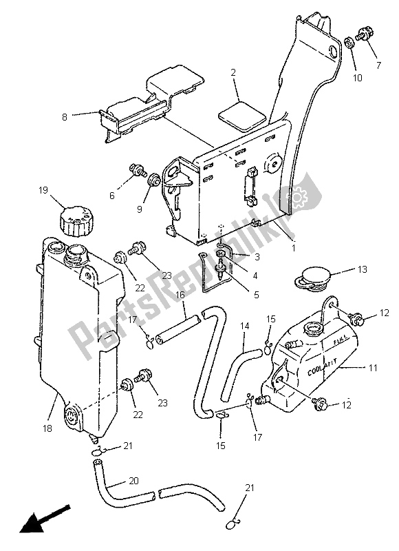 Toutes les pièces pour le Cuve à Mazout du Yamaha DT 125R 1995