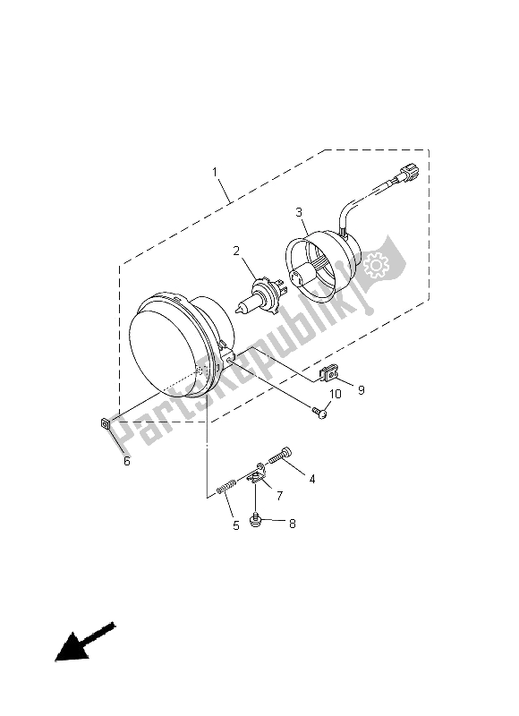 Alle onderdelen voor de Koplamp van de Yamaha YXM 700E 2014