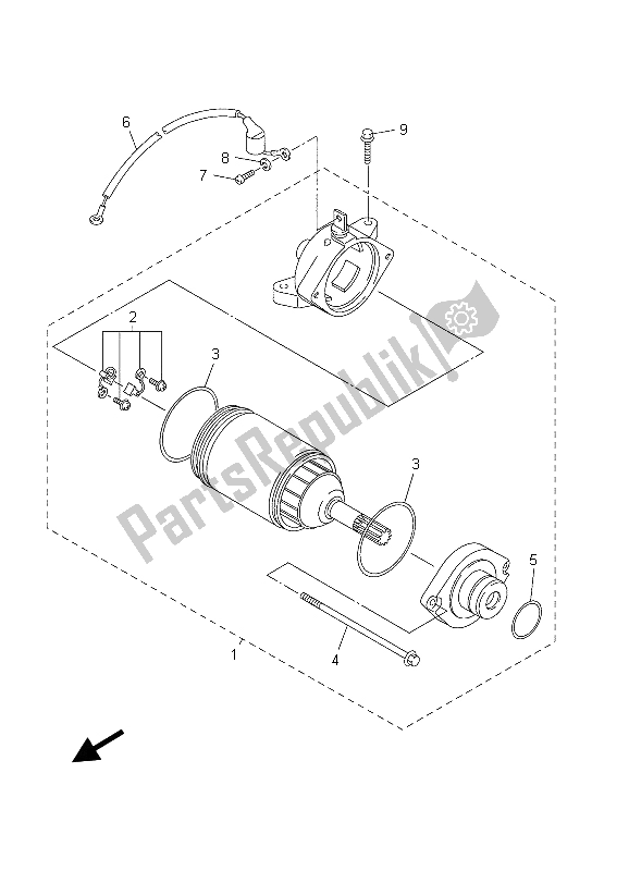 Todas las partes para Motor De Arranque de Yamaha WR 450F 2003