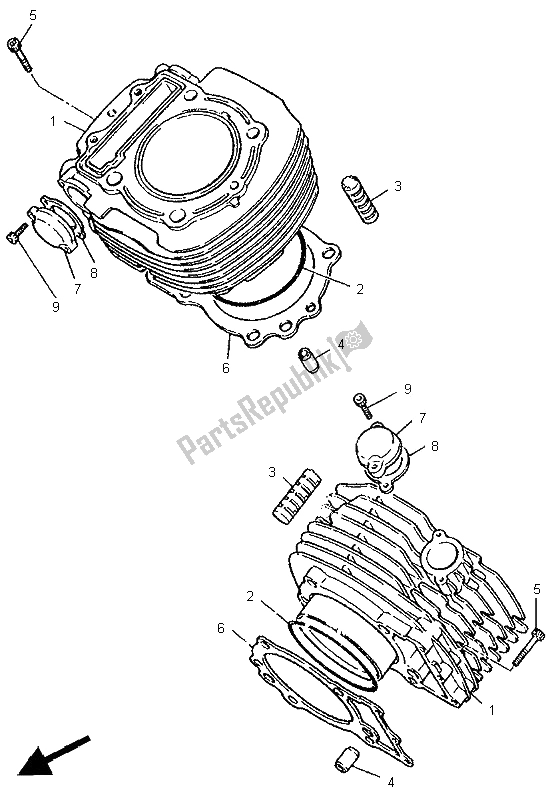 Todas las partes para Cilindro de Yamaha XV 1100 Virago 1996