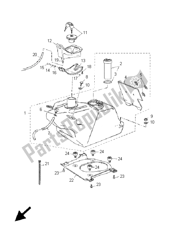 Tutte le parti per il Serbatoio Di Carburante del Yamaha YP 250R X MAX 2007