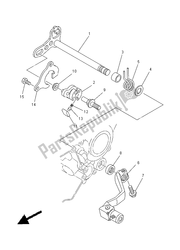 Todas las partes para Eje De Cambio de Yamaha YZ 250 2000