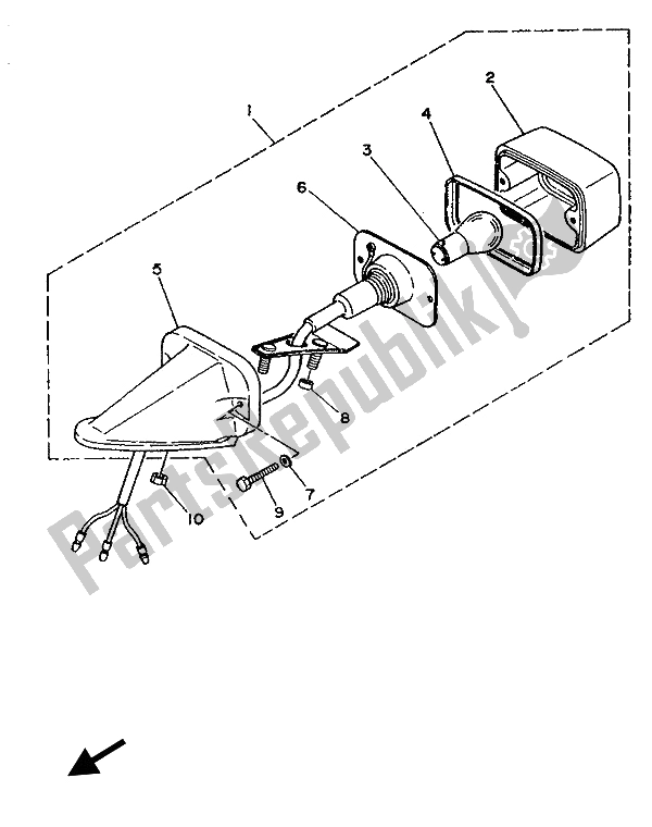 Tutte le parti per il Fanale Posteriore del Yamaha TY 250Z 1993