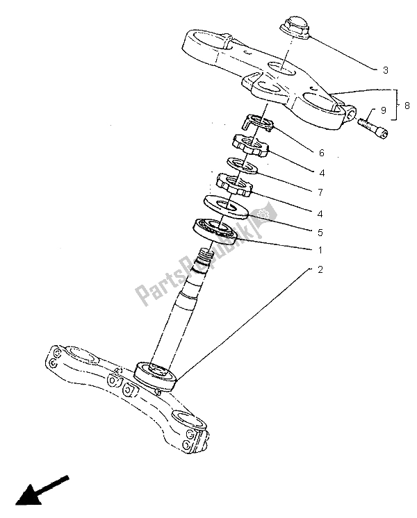 Tutte le parti per il Timone del Yamaha SZR 660 1995