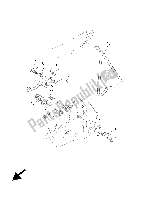 Todas las partes para Soporte Y Reposapiés de Yamaha YZ 426F 2001