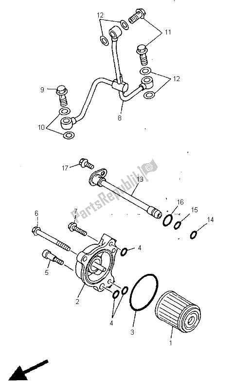 Tutte le parti per il Filtro Olio del Yamaha YZ 400F 1999