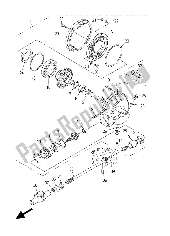 Todas las partes para Eje De Accionamiento de Yamaha FJR 1300 2003